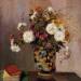 Bouquet of Flowers: Chrysanthemums in a China Vase